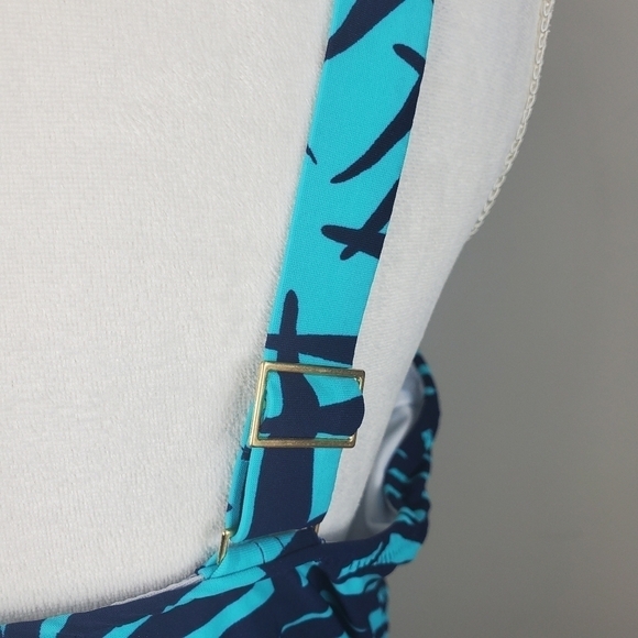 Lands End One Piece Swimsuit Ruffle Hem Swimdress - Picture 10 of 13